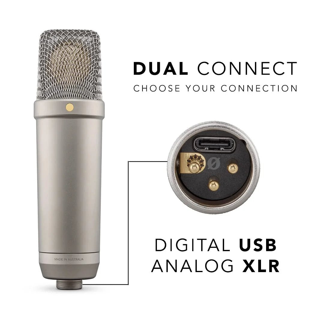 Rode NT1 5th Generation Condenser Microphone with SM6 Shockmount and Pop Filter