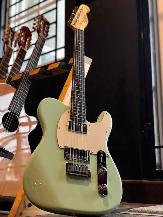 Gilmour Guitar Classic T HH Custom Shop in Surf Green with Rosewood FB