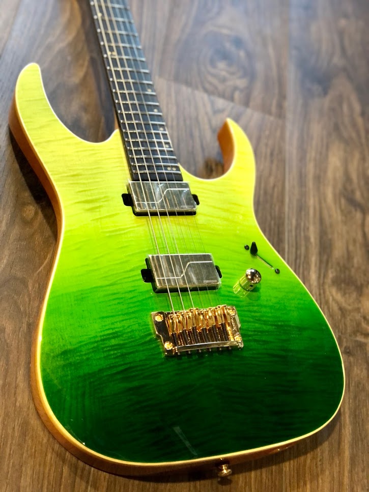 Ibanez LHM1 Luke Hoskin Signature in Transparent Green Gradation