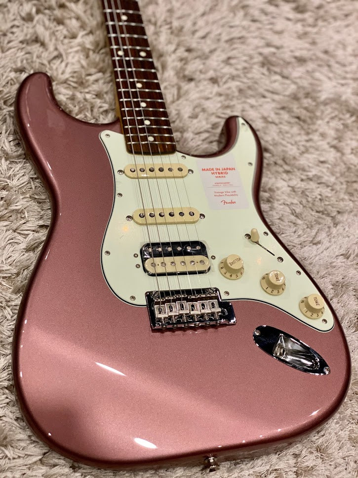 Fender Japan Hybrid 60s Stratocaster HSS in Burgundy Mist Metallic