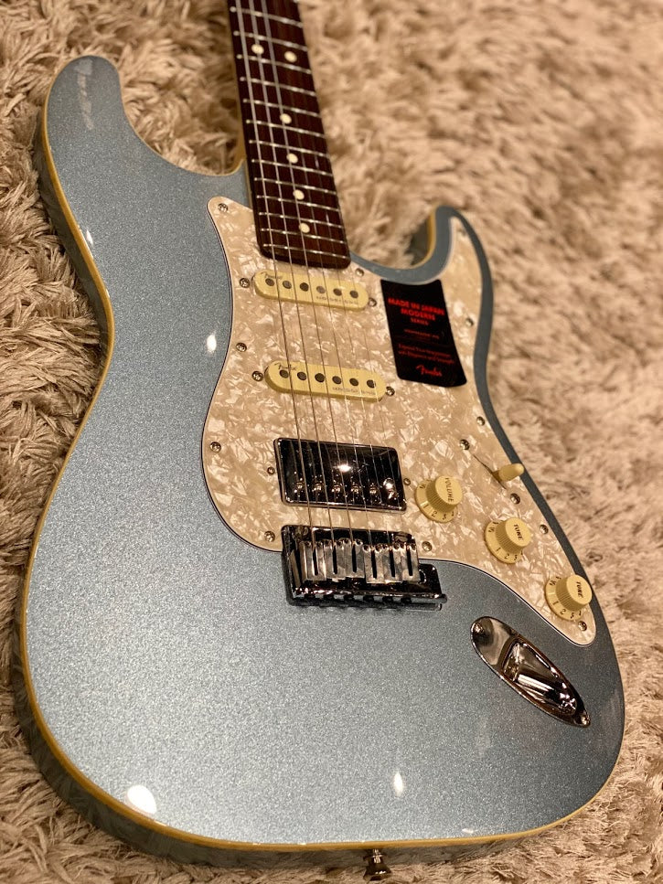 Fender Japan Modern HSS Stratocaster in Ice Blue Metallic with rosewood FB