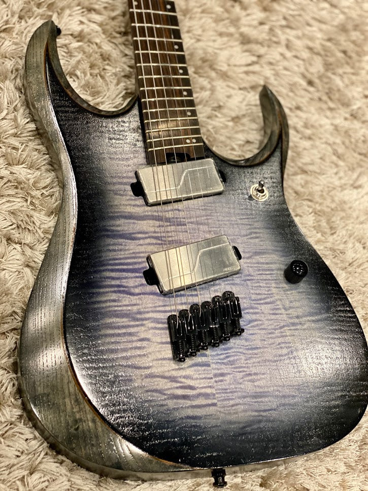 Ibanez Axion Label RGD61ALMS-CLL Guitar In Cerulean Blue Burst