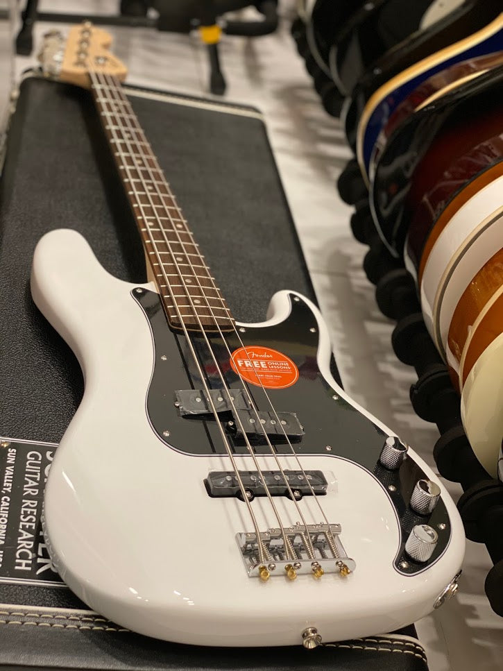 Squier Affinity Precision Bass PJ - Olympic White with Laurel FB