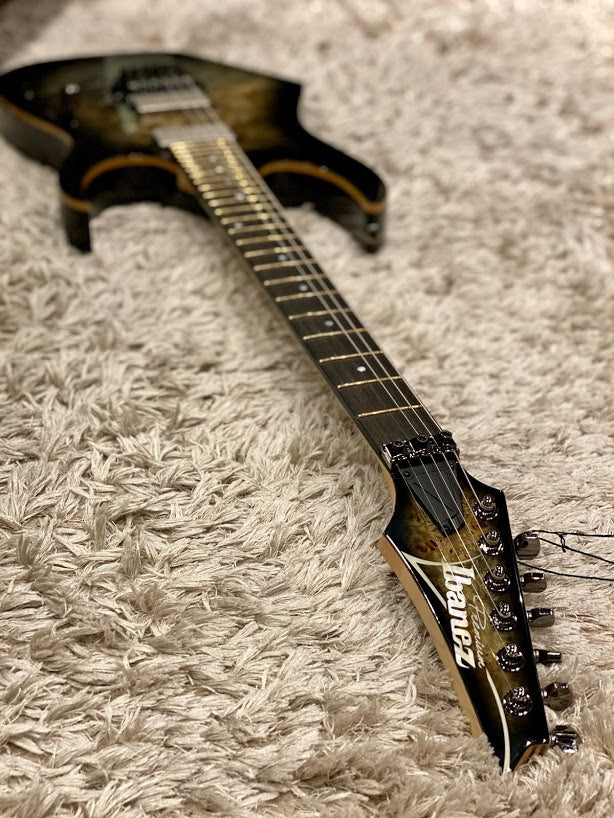Ibanez Premium Series RG1120PBZ Guitar in Charcoal Black Burst