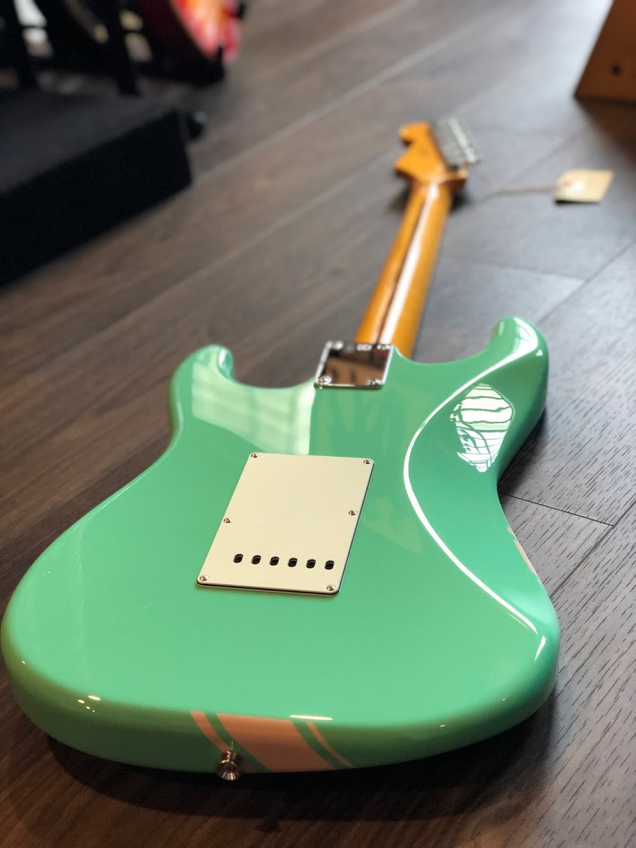 Fender Japan Traditional 50s Stratocaster Maple Neck with Competition Stripe Seafoam Green