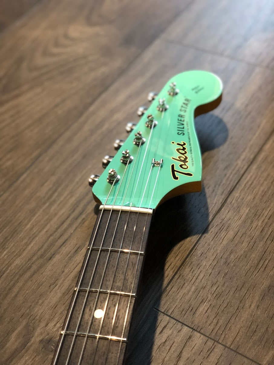 Tokai TJM-140 MH Silverstar Offset in Seafoam Green with Matching Headstock