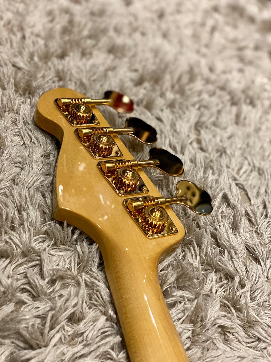 Tokai AJB-112G STW/R Jazz Sound Bass Limited Edition in Seethru White with Gold Hardware