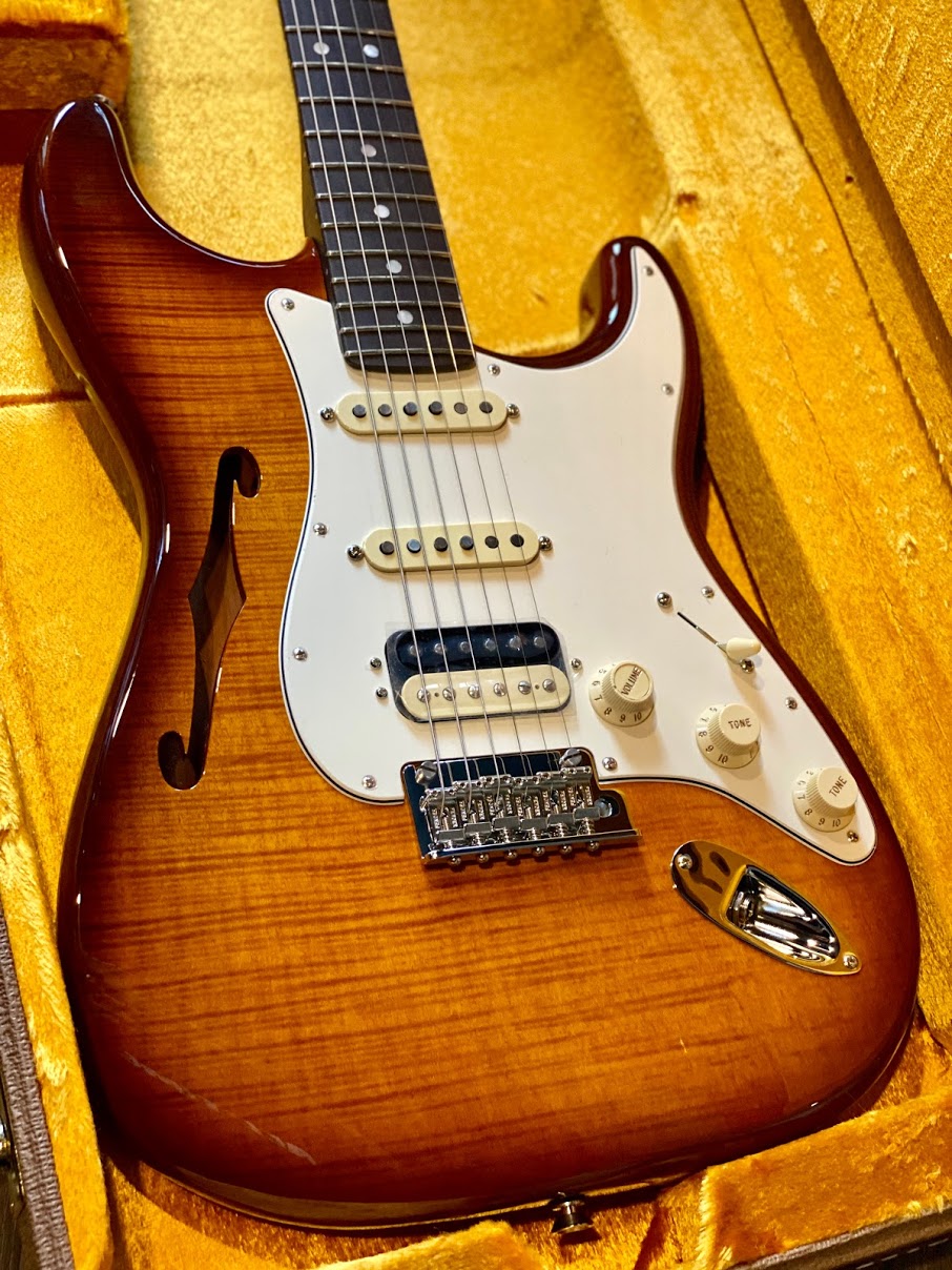 Fender Rarities Collection Ltd Ed Thinline HSS Stratocaster with Flame Top
