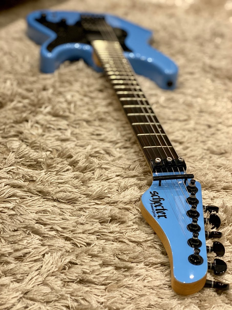 Schecter Sun Valley Super Shredder with Floyd Rose and Sustainiac in Riviera Blue