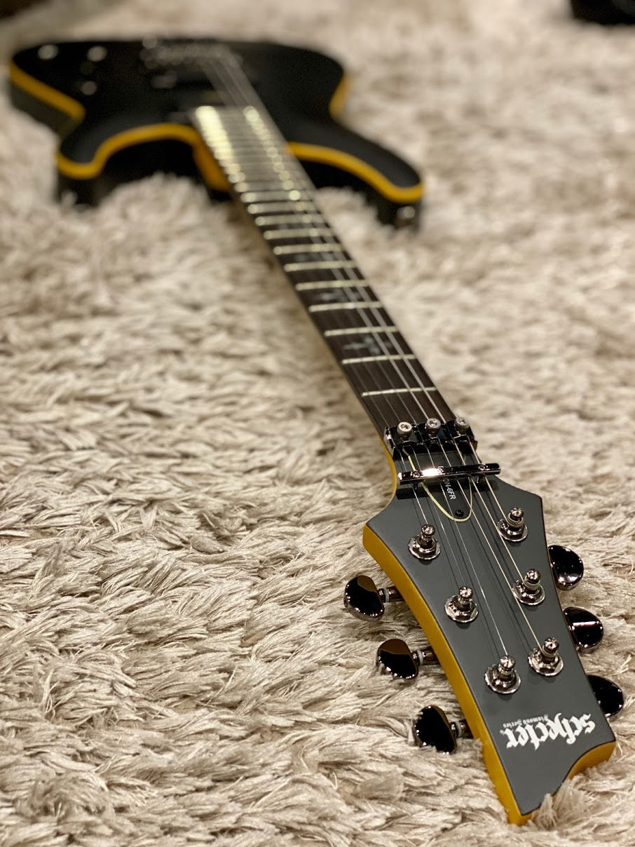 Schecter Demon-6 FR ABSN in Antique Black Satin