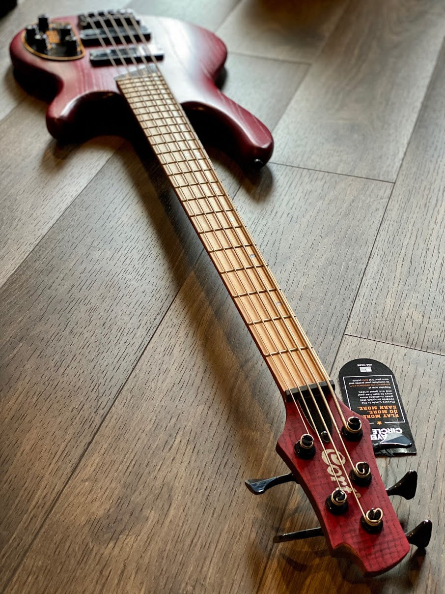 Cort Artisan B5 Plus AS RM-OPBR in Open Pore Burgundy Red