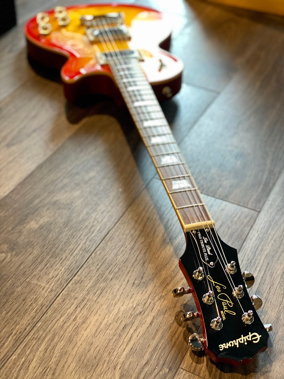 Epiphone Les Paul Tribute Plus 60s Outfit in Faded Cherry Sunburst