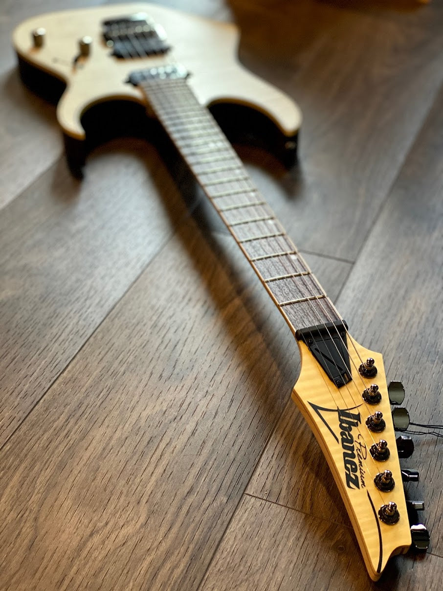 Ibanez Premium RG721FM NTF Flamed Maple Top in Natural Flat
