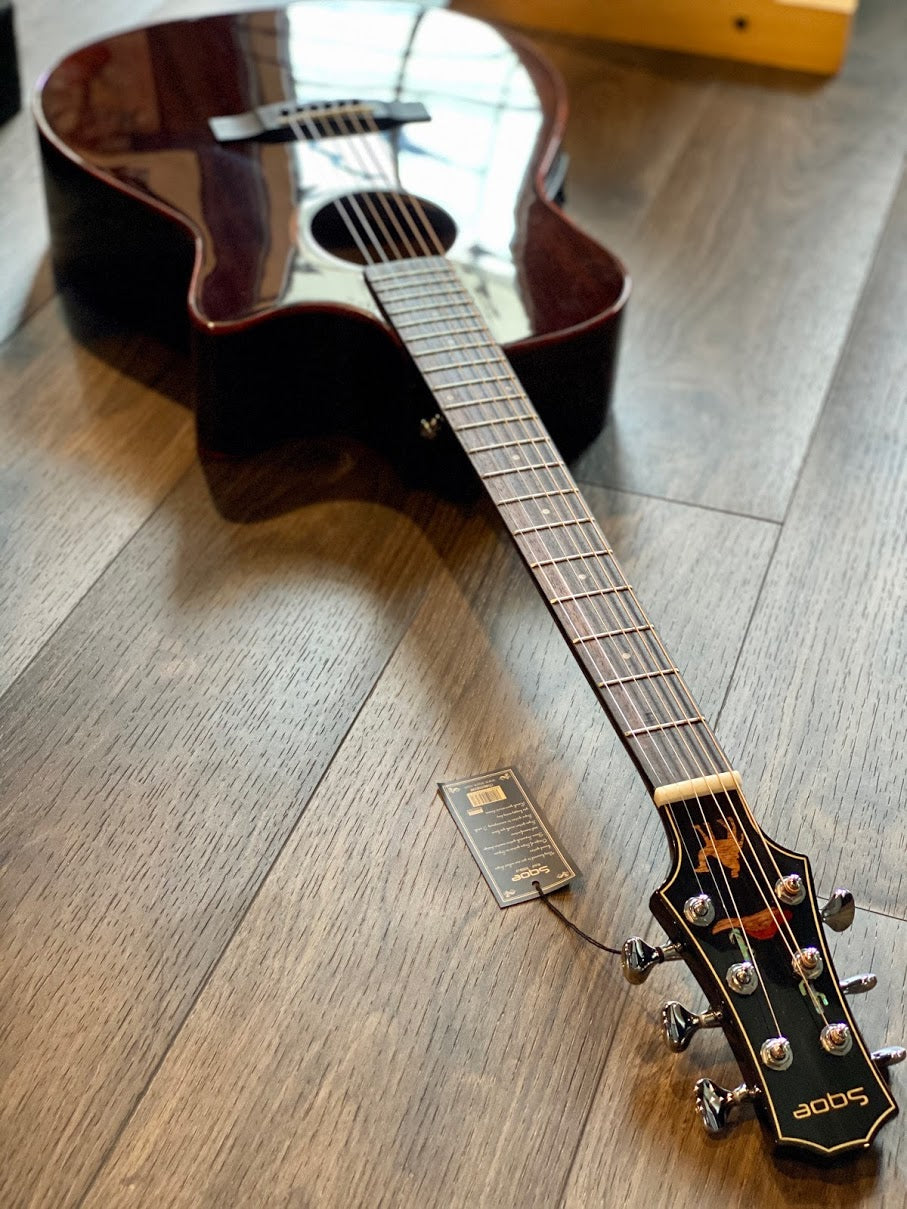 SQOE Spain SMLT-BK Acoustic Electric in Transparent Black with Fishman Presys Plus Preamp