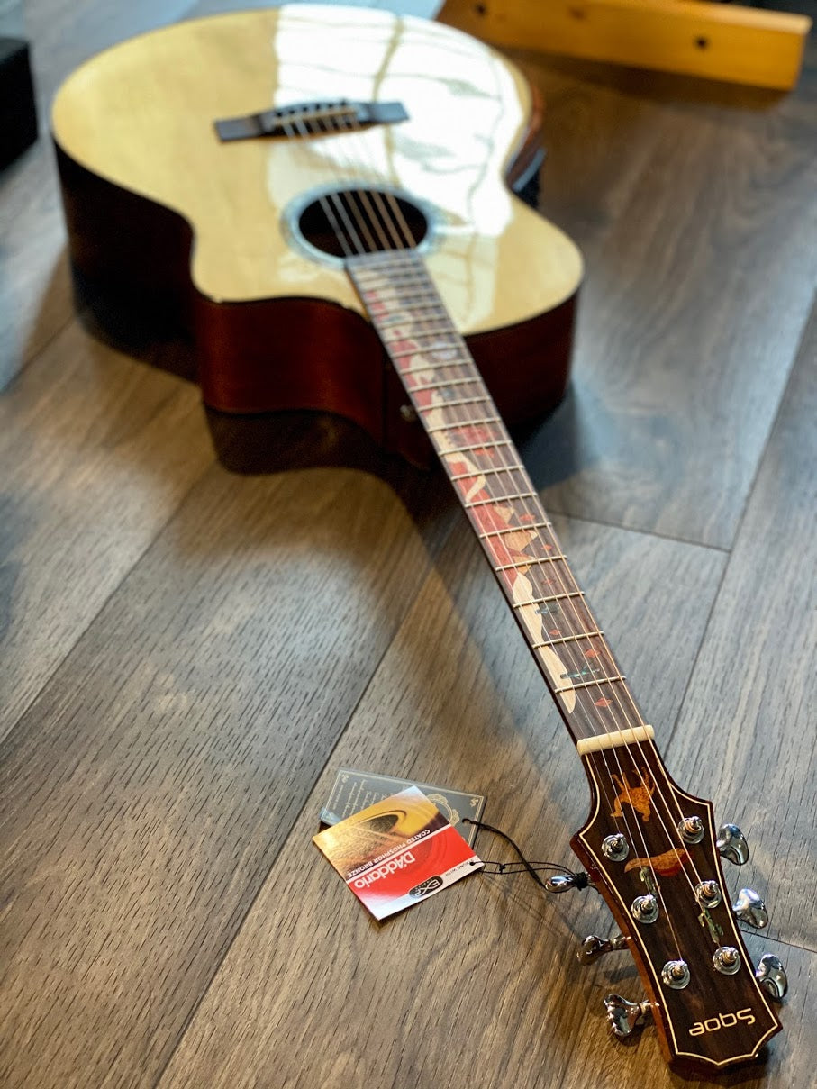 SQOE Spain A800-SK Bevel Cut with Solid Spruce Top in Natural