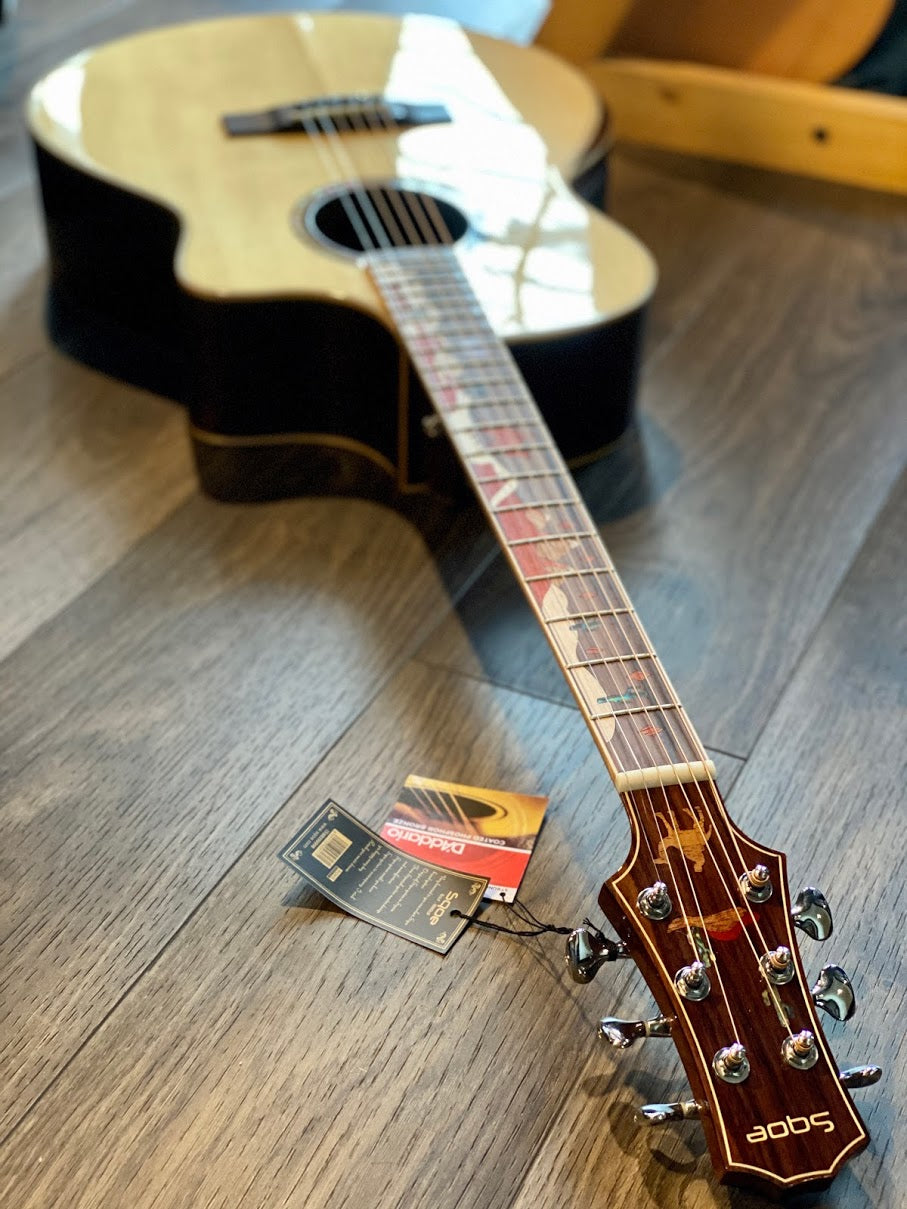 SQOE Spain A900-SK Bevel Cut with Solid Spruce Top in Natural