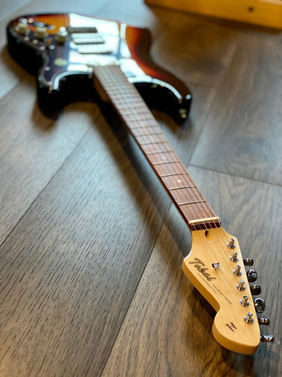 Tokai AST-52SH YS/CJ Goldstar Sound HSS Model in Yellow Sunburst with Carbonized Jatoba FB