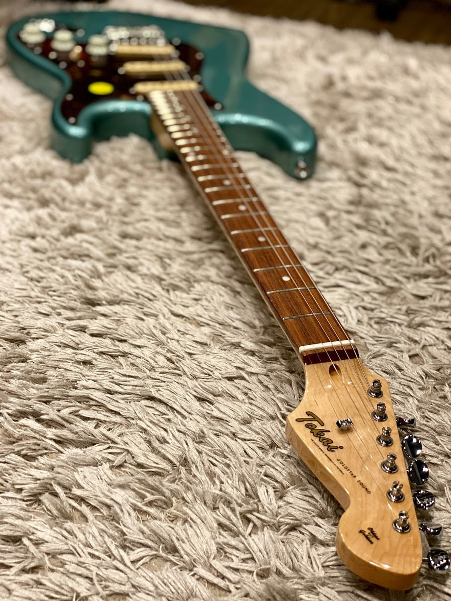 Tokai AST-52 OTM/CJ Goldstar Sound 2020 in Ocean Turquoise Metallic with Carbonized Jatoba FB