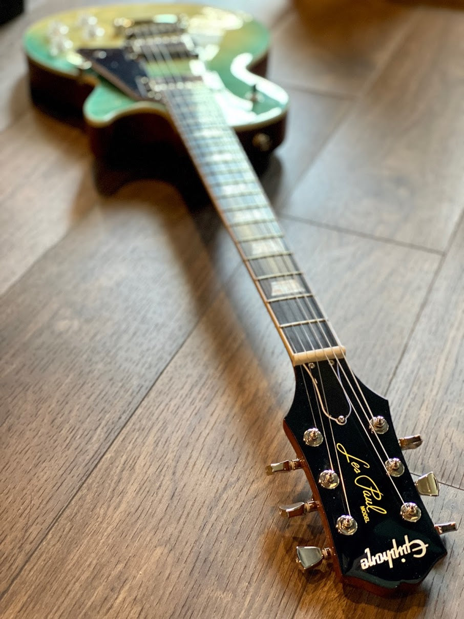 Epiphone Les Paul Modern Figured Electric Guitar Caribbean Blue Fade