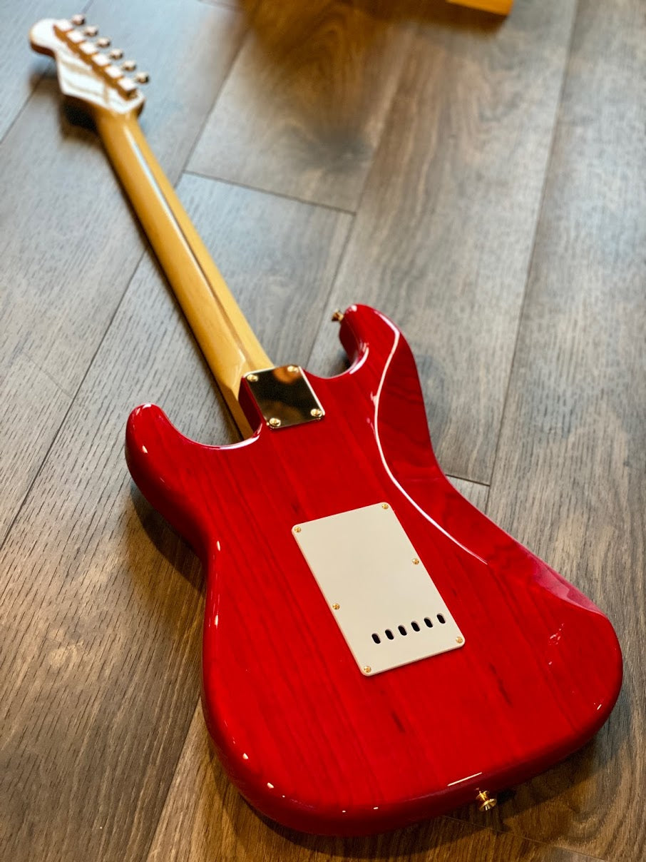 Tokai AST-118SH-GH SR/M Goldstar Sound HSS Limited Edition Seethru Red with Gold Hardware