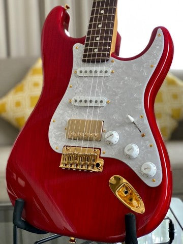Tokai AST-118SH-GH SR/R Goldstar Sound HSS Limited Edition Seethru Red with Gold Hardware