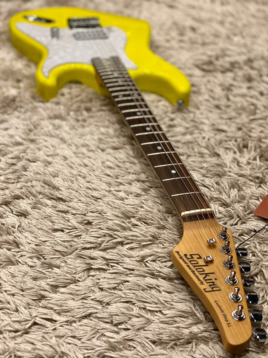Soloking MS-H Classic Tom Delonge Style Tribute in Graffiti Yellow with roasted neck