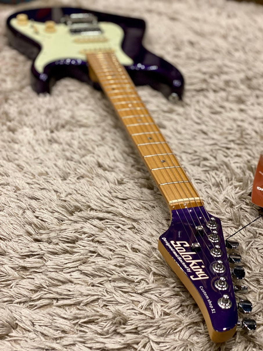 Soloking MS-1 Classic in Purple Sparkle with Roasted Maple neck and FB