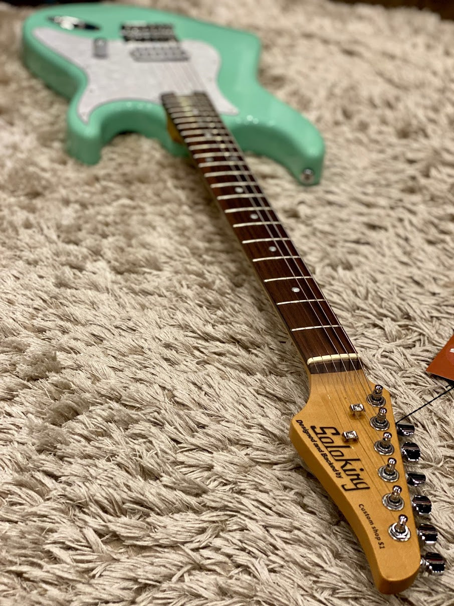 Soloking MS-H Classic Tom Delonge Style Tribute in Surf Green with roasted neck