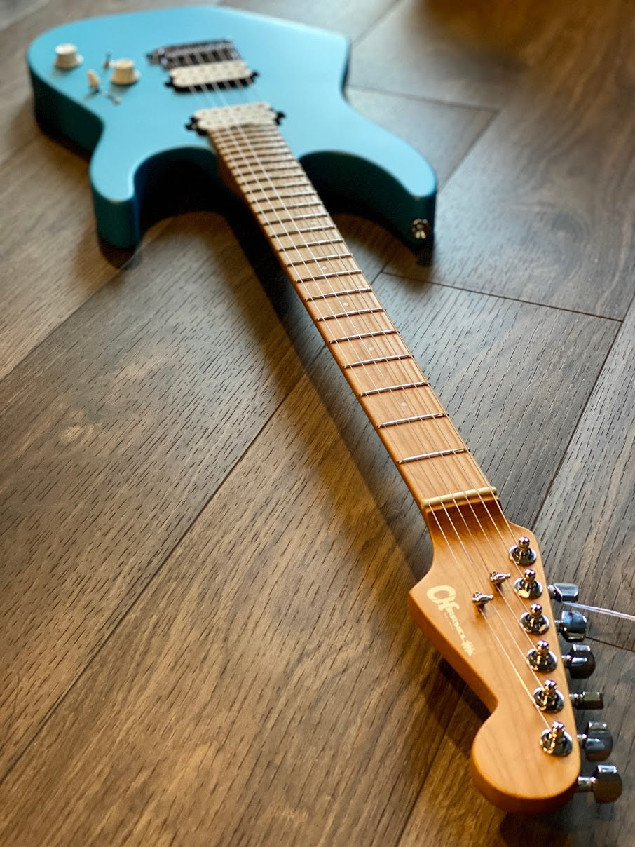 Charvel Pro-Mod DK24 HH 2PT with Caramelized Maple FB in Matte Blue Frost