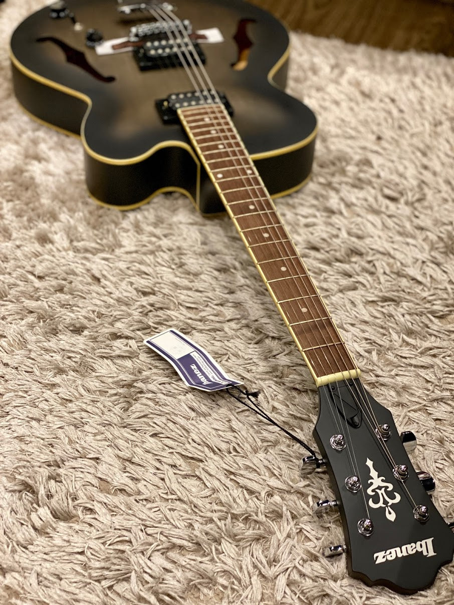 Ibanez Artcore AF55-TKF Semi-Hollow Guitar In Transparent Black Flat