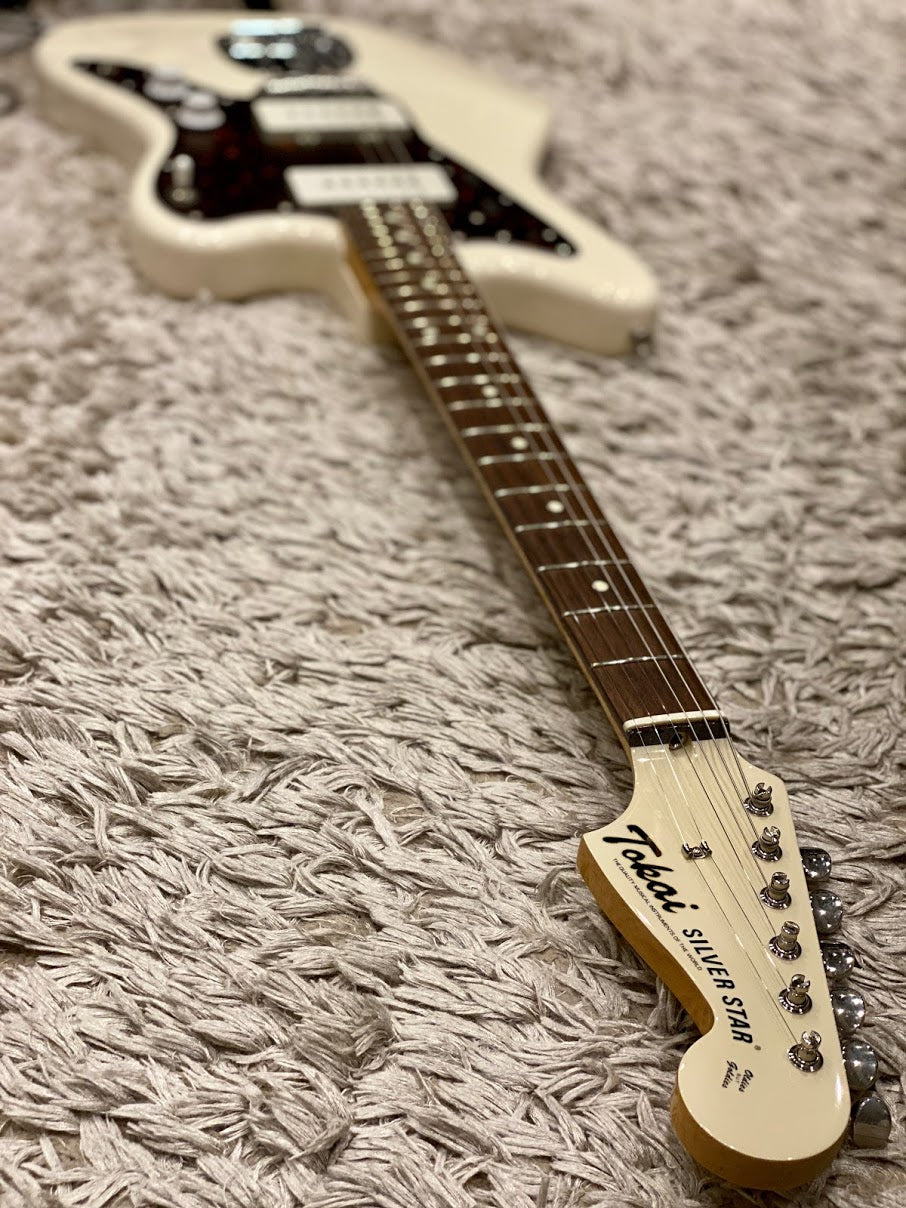 Tokai TJM-140 MH Silverstar Offset in Vintage White with Matching Headstock