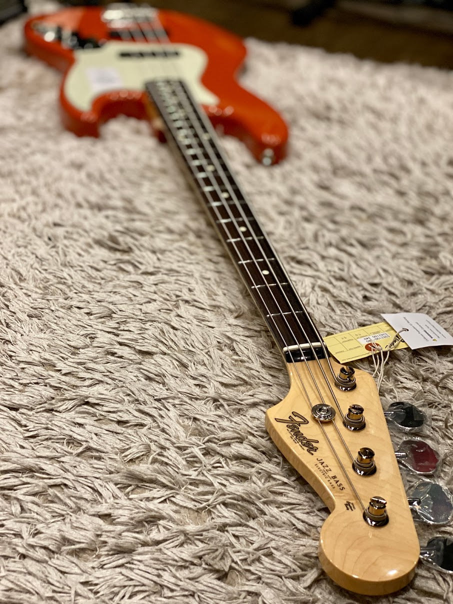 Fender Japan Traditional II 60s Jazz Bass with Rosewood Fretboard in Fiesta Red
