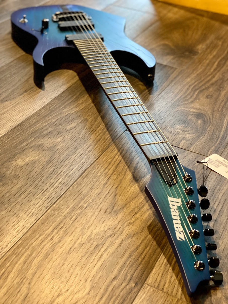 Ibanez RGIT27FE-SBF Iron Label 7-String in Sapphire Blue Flat