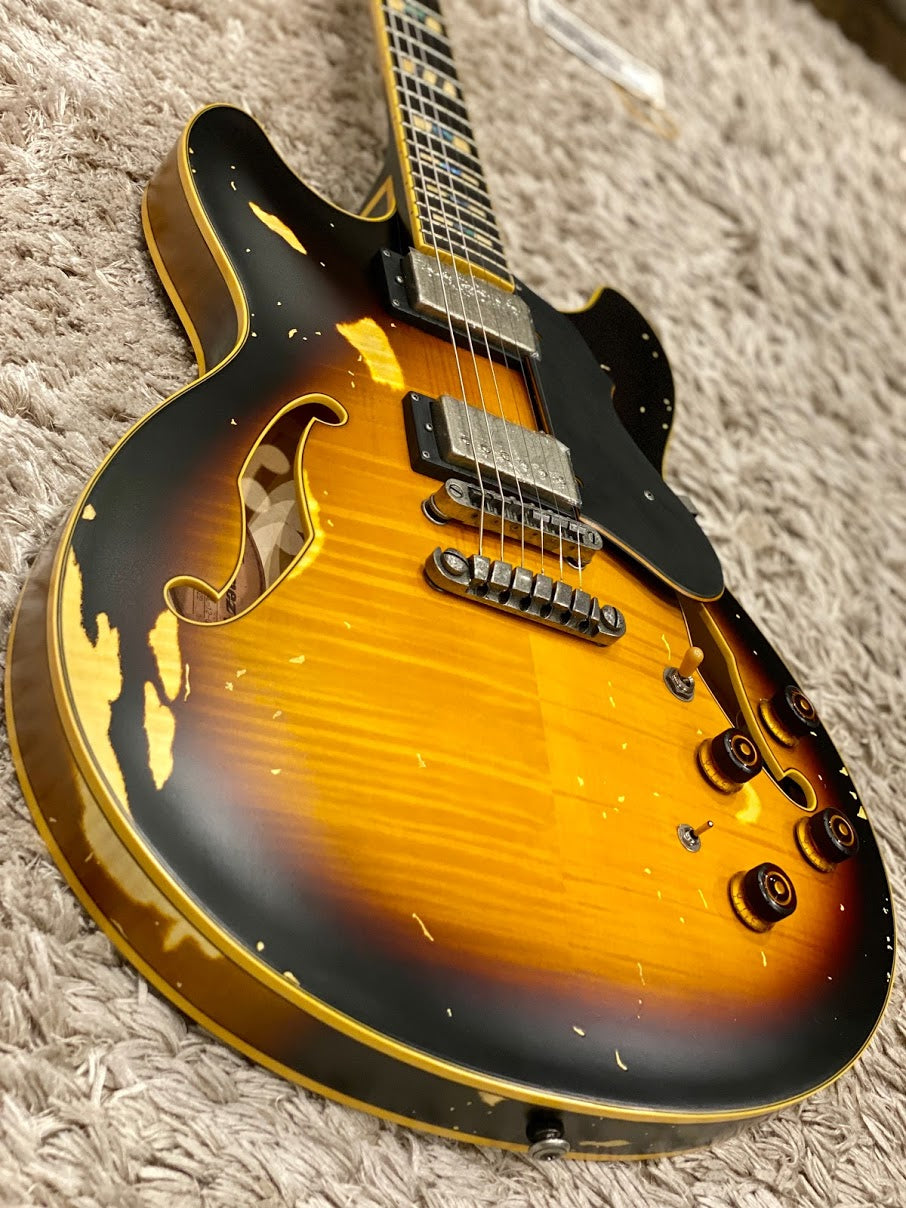 Ibanez Artstar Vintage ASV100FMD-YSL in Yellow Sunburst Low Gloss with Case