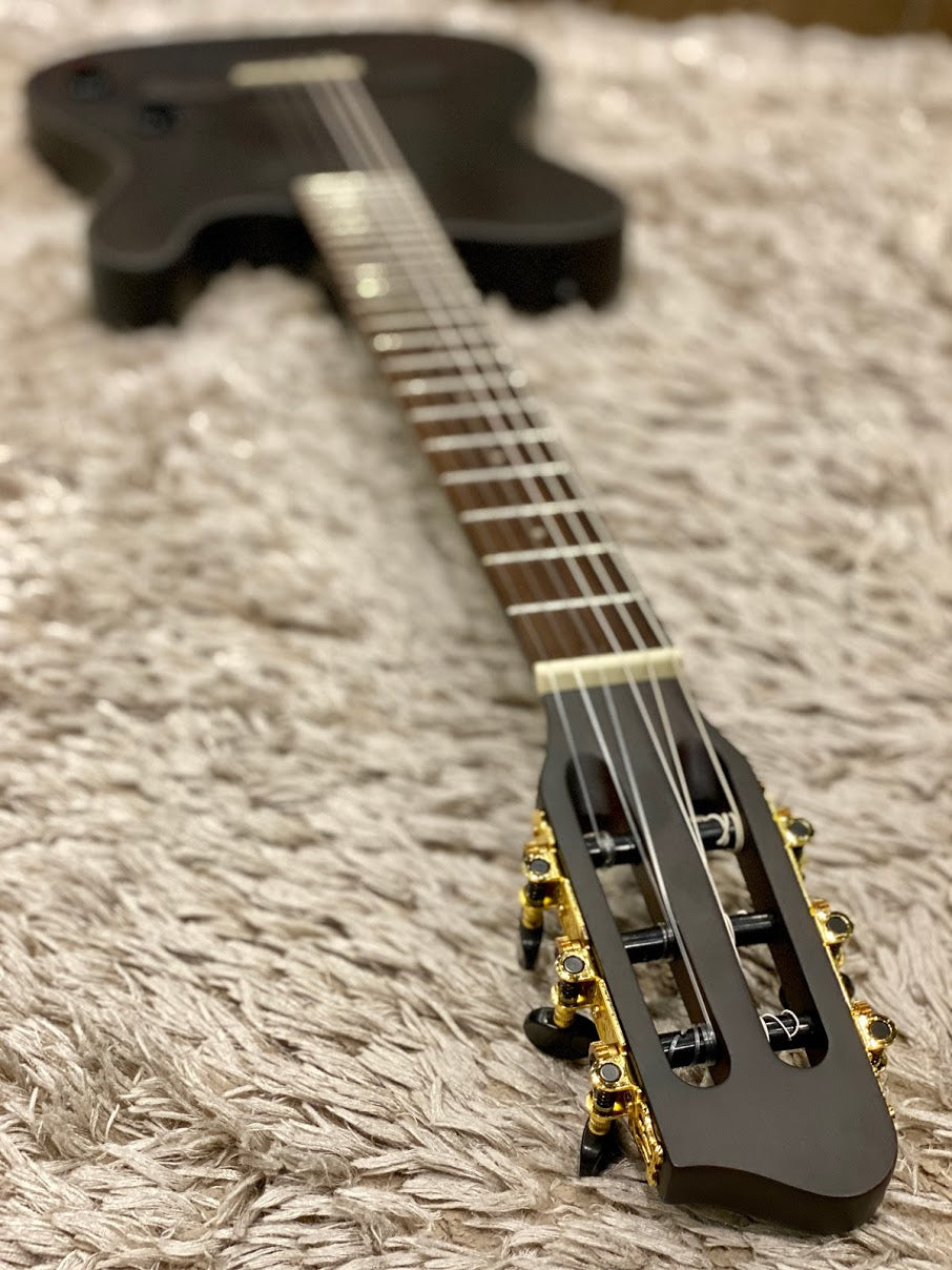 SQOE Spain SEGD-600 Nylon Electric Guitar with Piezo in Matte Black