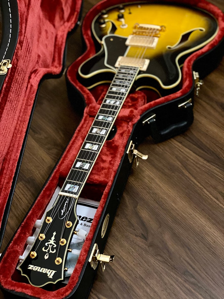 Ibanez AS200 VYS Prestige Japan Semi-Hollow in Vintage Yellow Sunburst