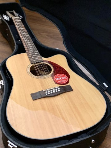 Fender CD-140SCE 12-string acoustic electric with case - Natural