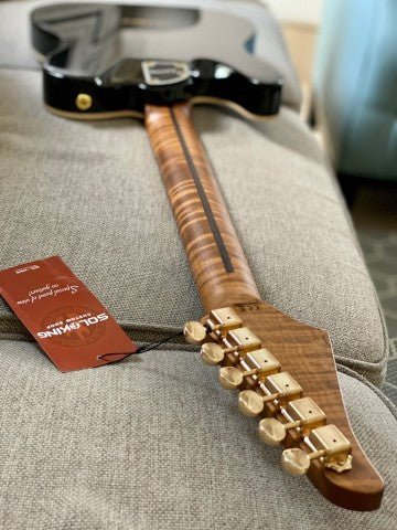 Soloking MT-1G FM With Roasted Flame Maple Neck in Black Beauty Nafiri Special Run