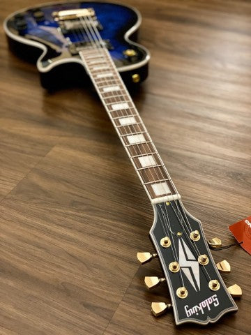 Soloking SLS60QM Deluxe in Black Aqua Burst Nafiri Special Run