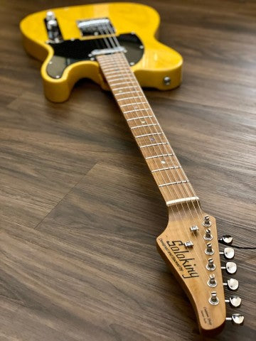 Soloking MT-1 ASH FM with Roasted Flame Maple Neck in Butterscotch Blonde Nafiri Special Run