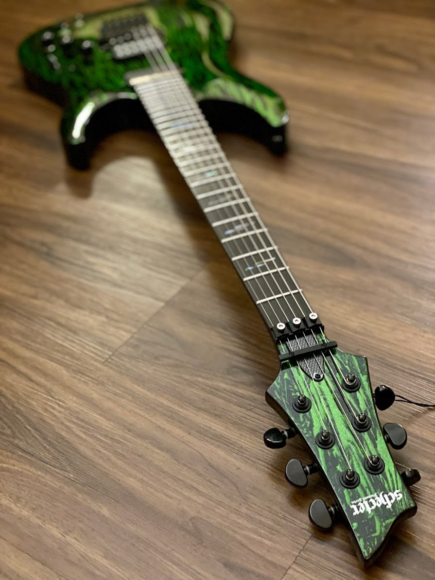 Schecter C-1 FR-S Silver Mountain in Toxic Venom