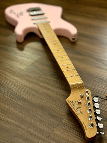 Soloking MS-1 Custom 22 HSS Flat Top in Satin Faded Shell Pink Nafiri Special Run