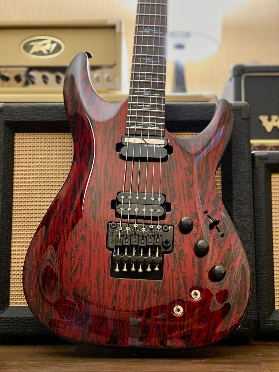 Schecter C-1 FR-S Silver Mountain - Blood Moon