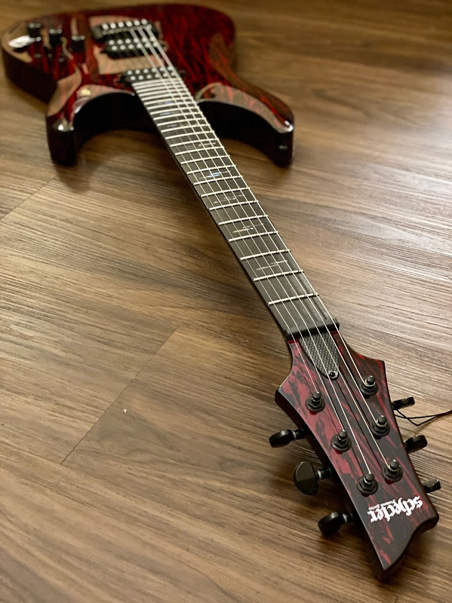 Schecter C-1 Silver Mountain - Blood Moon