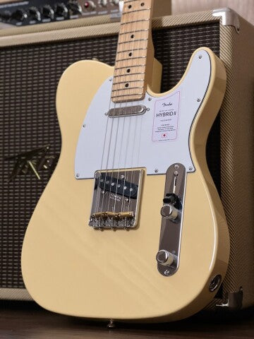 Fender Japan Hybrid II Telecaster with Maple FB in Vintage White