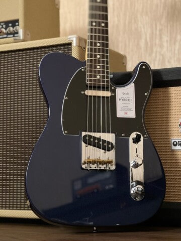 Fender Japan Hybrid II Telecaster with RW FB in Azure Metallic