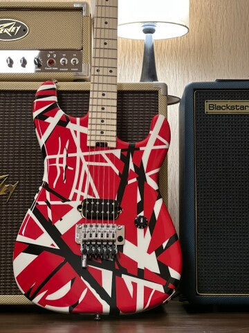 EVH Striped Series - Red with Black and White Stripes