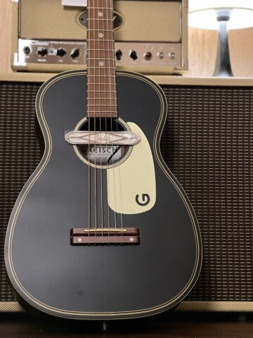 Gretsch G9520E Gin Rickey Acoustic with Soundhole Pickup and Walnut FB in Smokestack Black