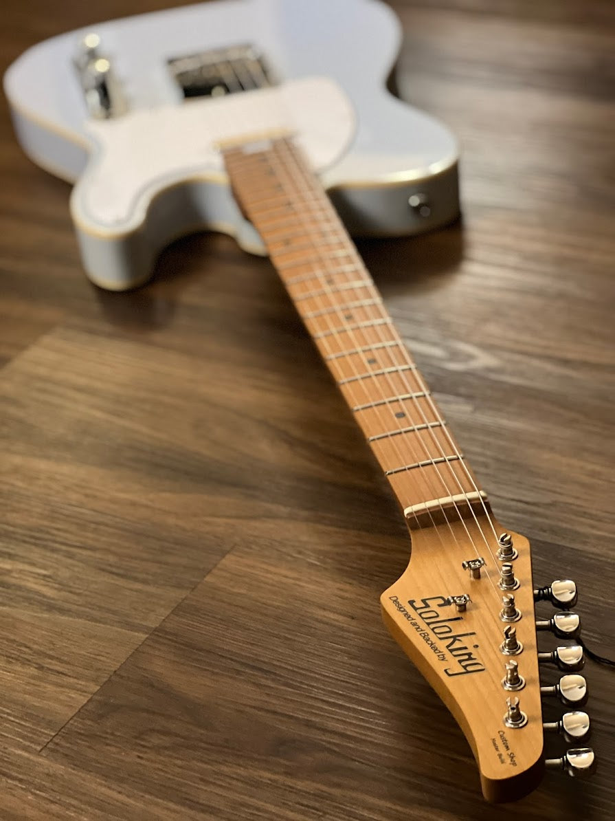 Soloking T-1B Vintage MKII with Roasted Maple Neck and FB in Faded Sonic Blue
