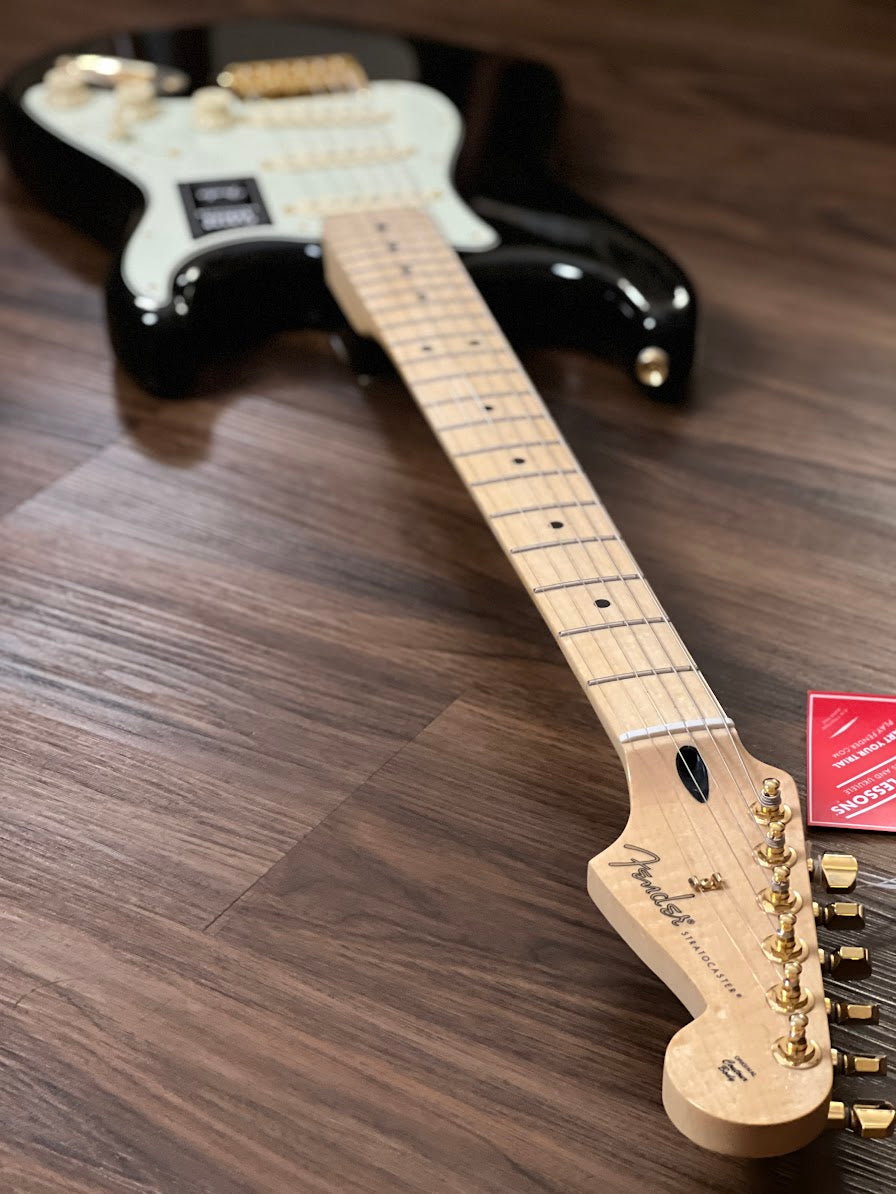Fender Limited Edition Player Stratocaster with Gold Hardware and Maple FB in Black